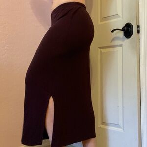 Dark Purple Clio Maxi Skirt